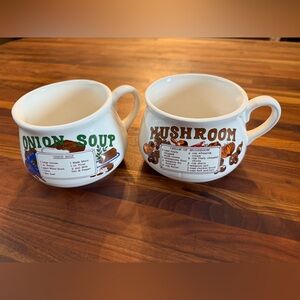 Set of Two Soup Mugs with Recipes